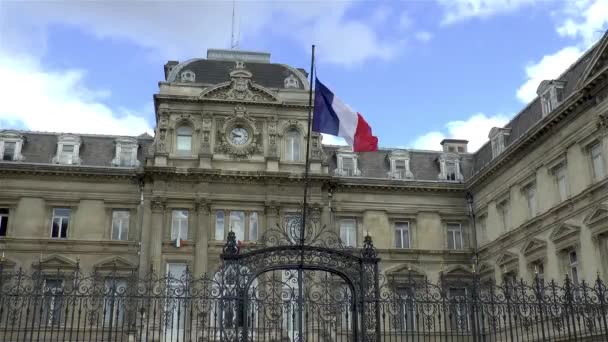 Drapeau France Bâtiment Préfecture Lille Lille Nord Pas Calais France — Video