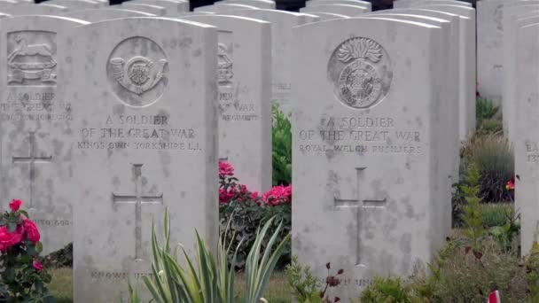 Begraafplaats Bij Het Canadian National Vimy Memorial Eerste Wereldoorlog Memorial — Stockvideo
