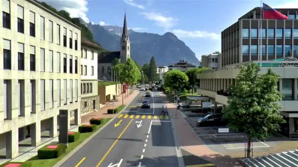 Ciudad Vaduz Capital Liechtenstein — Vídeo de stock