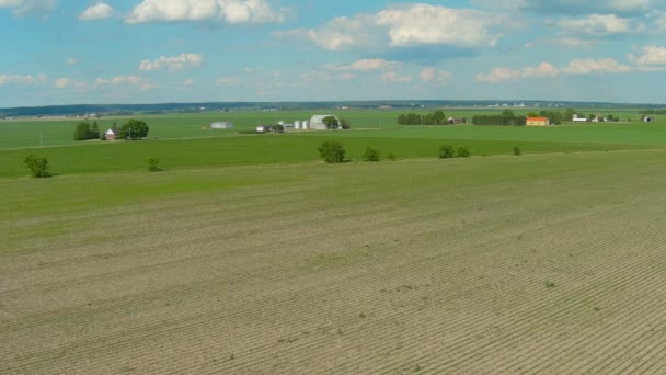 Növénytermesztés Területén Egy Vidéki Területen Kanada Mezőgazdasági Területek Kanada Vidéki — Stock videók