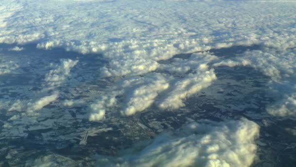 Über den Wolken, Luftaufnahmen. — Stockvideo