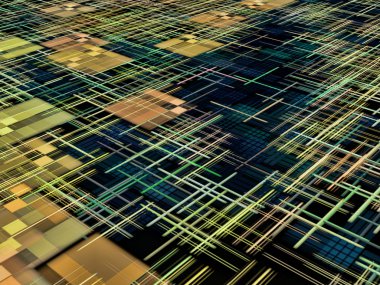 Matris ve kare şekli desen arka plan olarak.