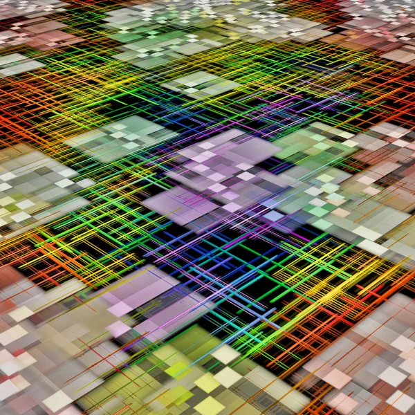 Multicolored grid and cube shape pattern as abstract background. — Stock Photo, Image