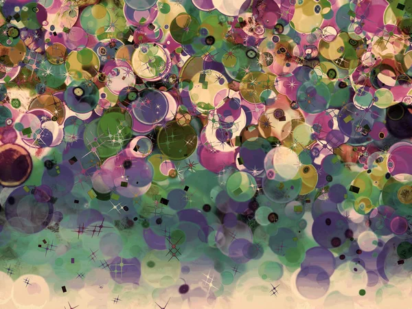Bunte Blasen Und Verschwommener Abstrakter Hintergrund Lila Pastelltönen Abstrakte Tapete — Stockfoto