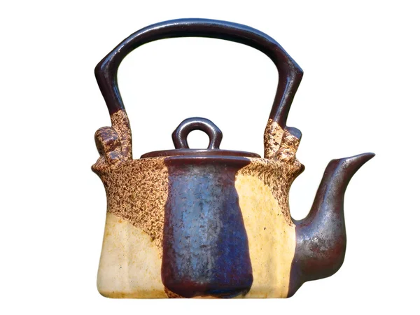 세라믹 teapot.isolated. — 스톡 사진