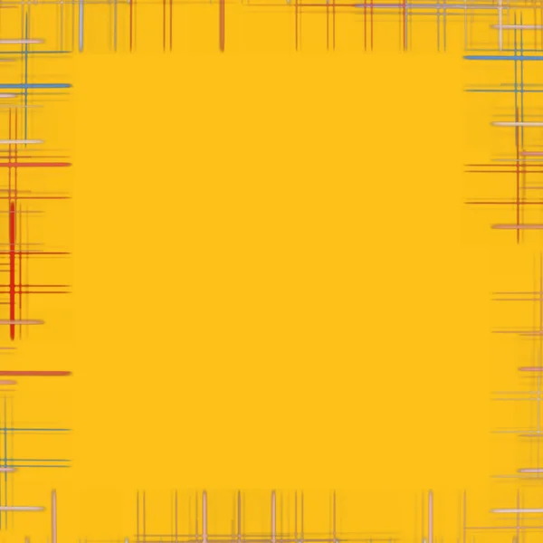 Sfondo astratto giallo con cornice a quadretti . — Foto Stock