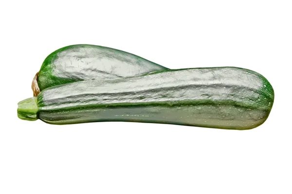 Due zucchine vegetali isolate su fondo bianco.Digitalmente ge — Foto Stock