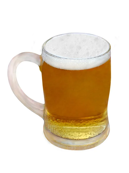 Beer glass taken closeup.Isolated. — Stock Photo, Image