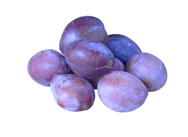 Heap of fresh plums.Isolated. — Stock Photo, Image