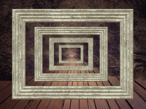 Grunge abstract background with picture frame prospective. — Stock Photo, Image