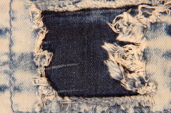 Grunge jeans patch. — Stockfoto