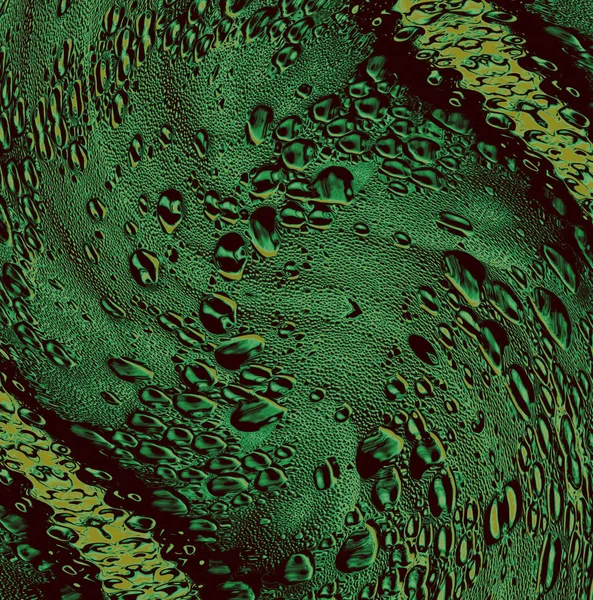 Зеленые капли и пузырьки абстрактного фона . — стоковое фото