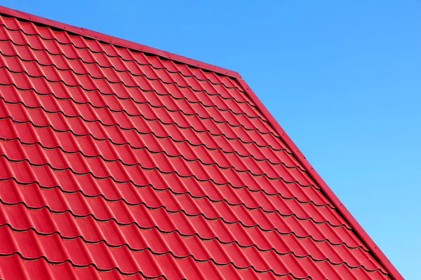 Red roof tiles taken closeup. — Stock Photo, Image