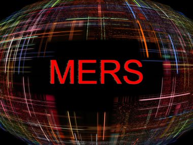 Mers virüs salgını concept.digitally oluşturulan görüntü.