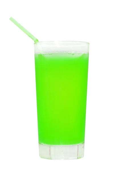 Verres à jus vert. Isolé sur blanc . — Photo