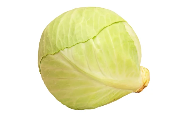 Green ripe cabbage isolated on white. — Stock Photo, Image