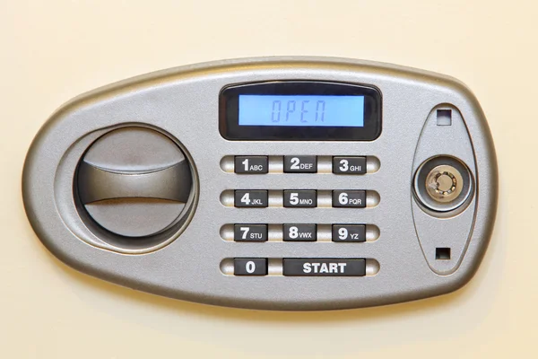 Control panel of electronic home safe taken closeup. — Stock Photo, Image