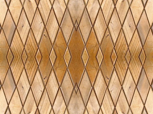 Rhombus shape brown wooden pattern.Abstract background. — Stock Photo, Image