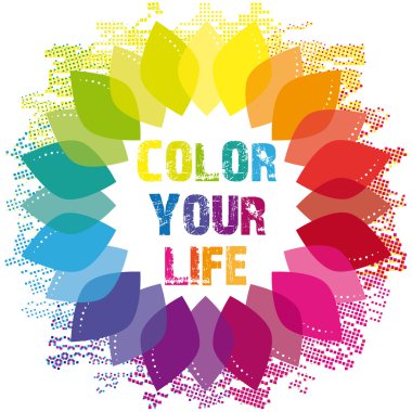 Color your life. Inspiration wheel. clipart