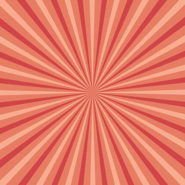 Beautiful old red sunburst commercial background. Vector marketing backdrop. clipart