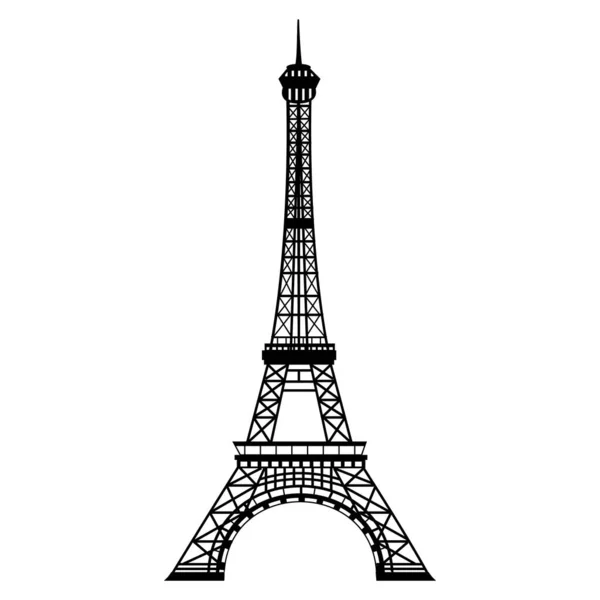 Eiffel Tower Emblem Paris Capital City France Europe Vector Symbol — Stock Vector