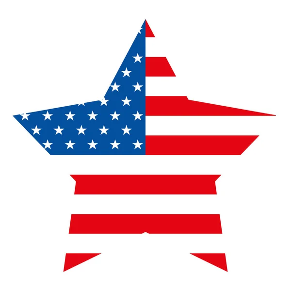 Star Flag United States America Vector Icon — Stock Vector
