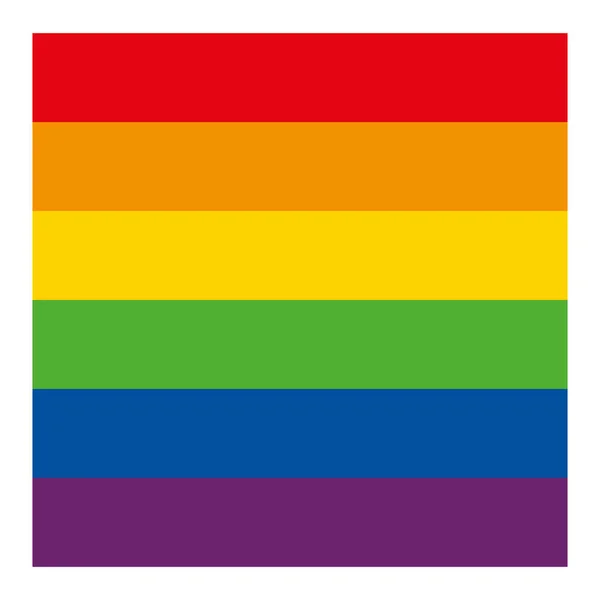 Bandera Cuadrada Lgbtq Arco Iris Vector Icono — Vector de stock