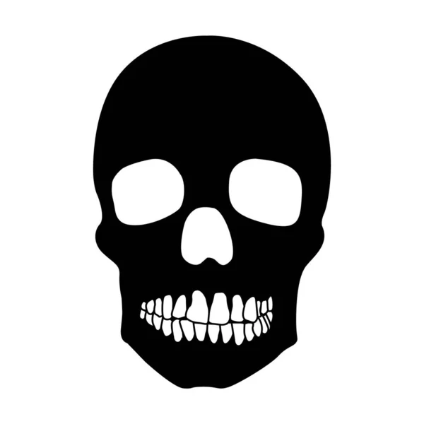 Esqueleto Cráneo Humano Pictograma Vectores — Vector de stock