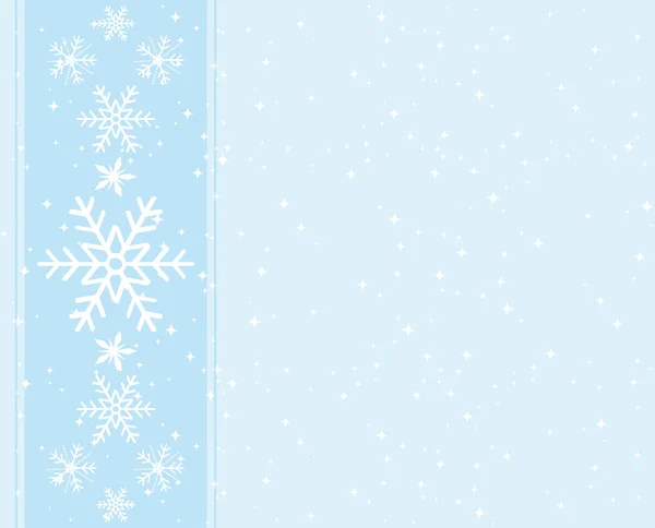 Superschattig blauwe sneeuwvlokken achtergrond. Christmas wenskaart. — Stockvector