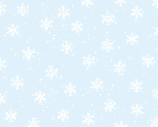 Luz azul flocos de neve fundo . — Vetor de Stock