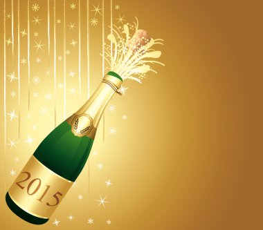 Neşeli Noel ve yeni yıl Champaign arka plan.