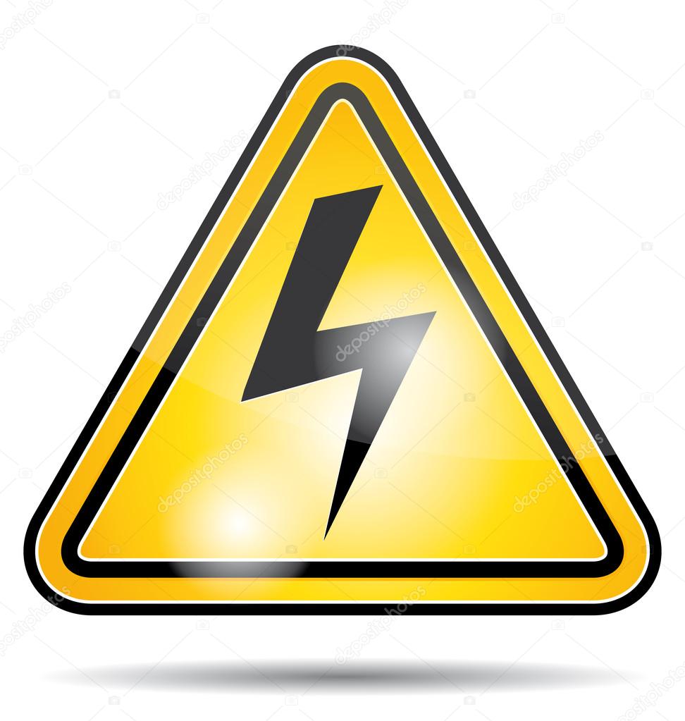 Electrical power danger icon.
