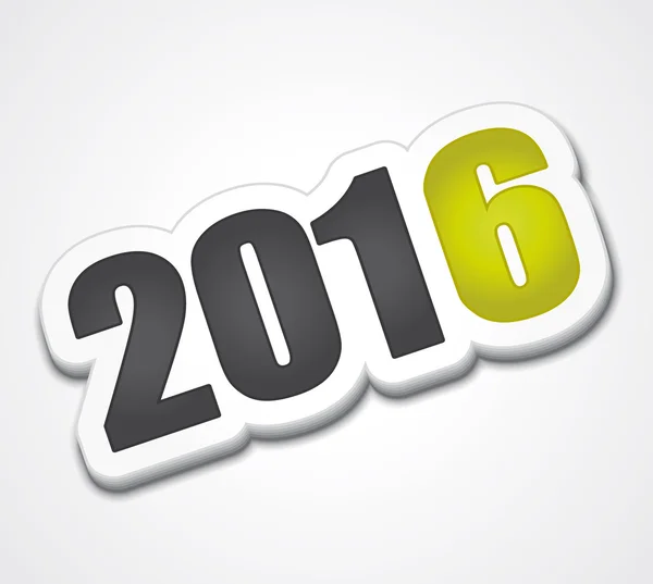 2016 С Новым годом, зеленый и черный сухарь. Векторная открытка II . — стоковый вектор