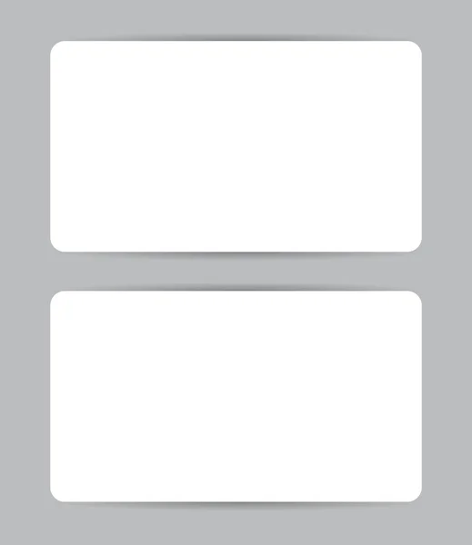 Gráfico de design de cartão de visita cantos redondos. À frente e atrás. Modelo em branco. Conjunto de vetores . —  Vetores de Stock