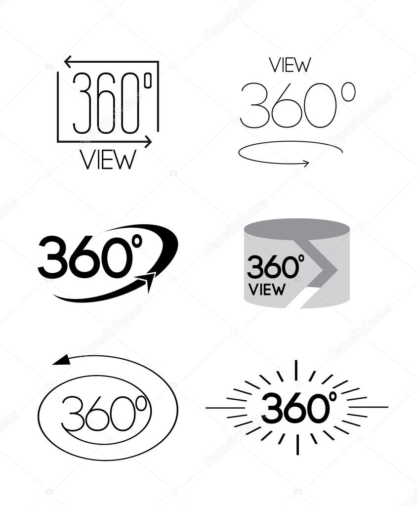 360 Degrees View Vector Icon