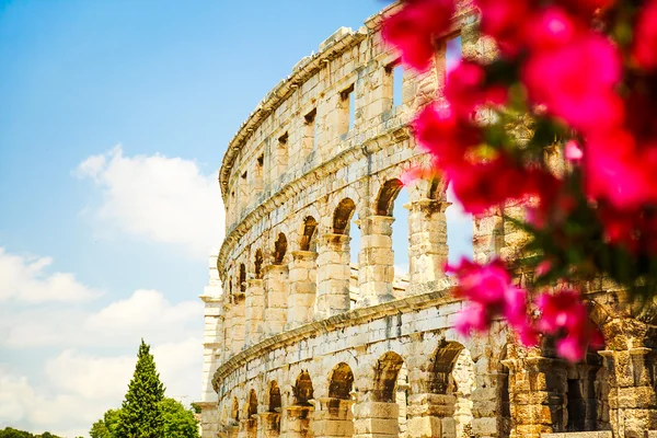 Oud Romeins amfitheater in pula, Kroatië — Stockfoto