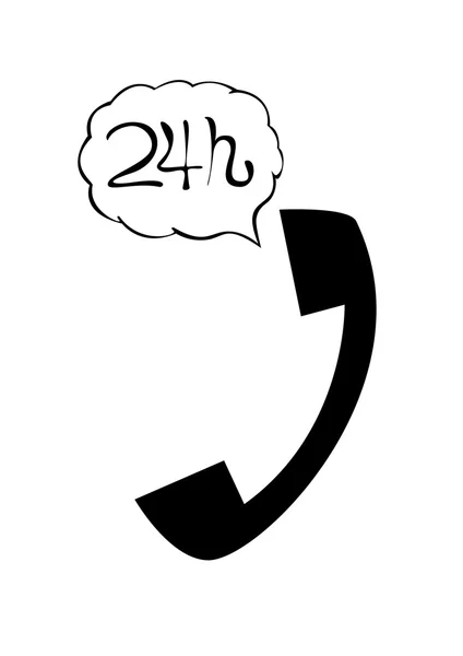 Služba hotline 24 hodin — Stockový vektor