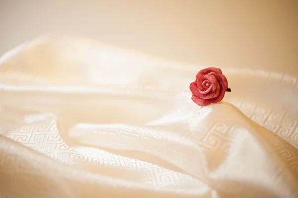Rosas en la seda — Foto de Stock