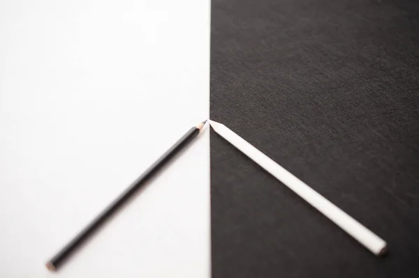 Black and white pencils — Stock Photo, Image
