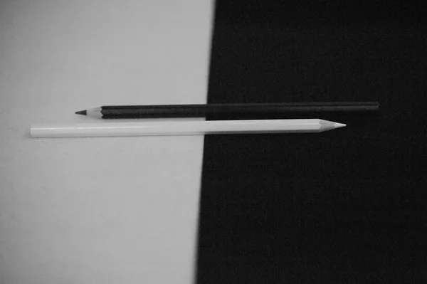 Black and white pencils — Stock Photo, Image