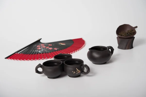 Redware tea set — Stock Photo, Image