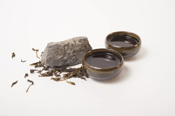 Teaset cinese con pietre — Foto Stock