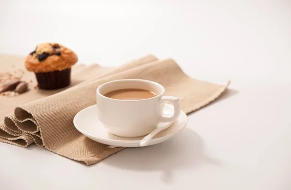 Blueberry muffin och kaffe — Stockfoto