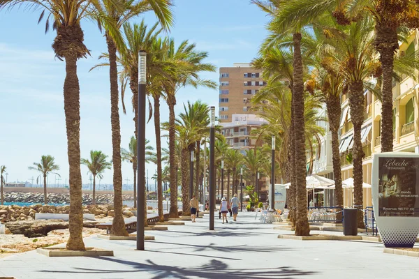 Litoranea pedonale strada Av de los Marineros, Torrevieja — Foto Stock