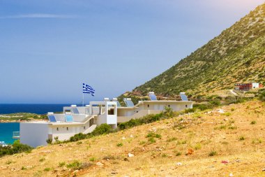 Modern Yunan mimarisi, köy Bali, Rethymno, Crete, Yunanistan