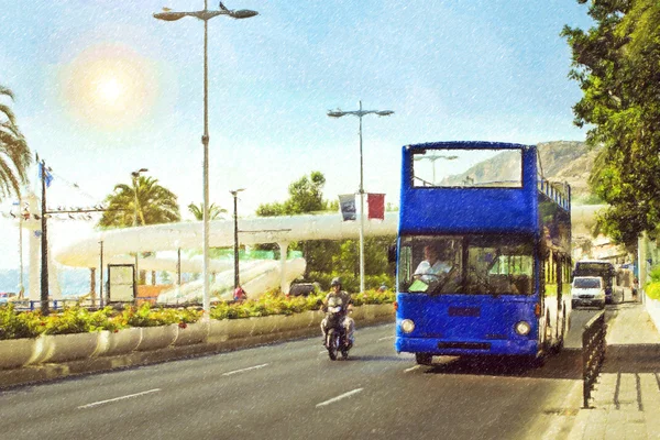 Autobús turístico de dos pisos, Alicante, España — Foto de Stock