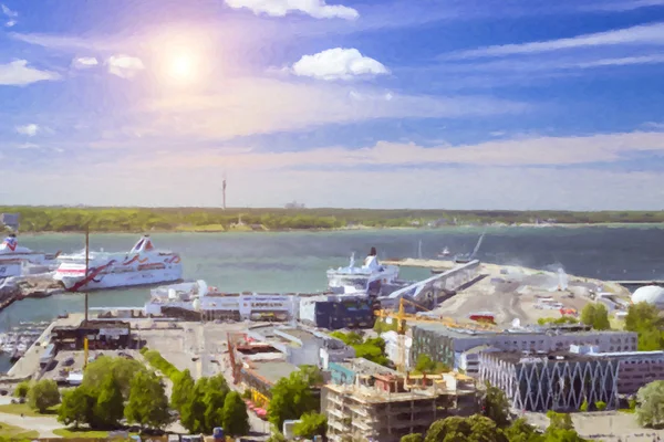 Таллиннский морской порт — стоковое фото