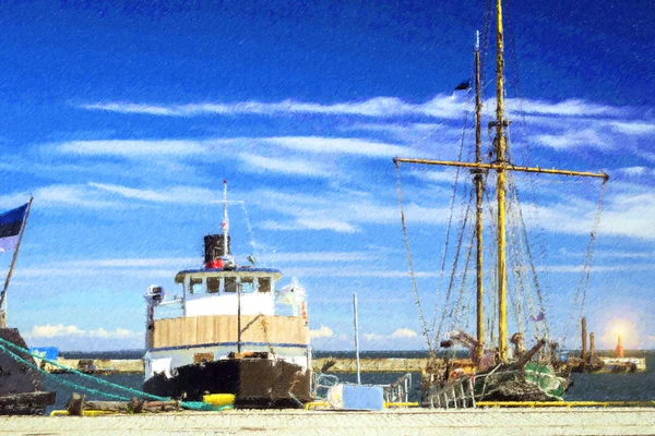 Marina com barcos. Tallinn, Estónia — Fotografia de Stock