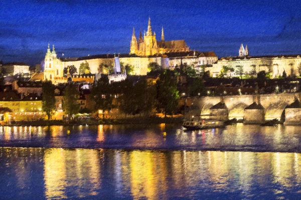 Ponte Charles, Castelo de Praga — Fotografia de Stock