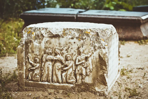 Marble relief on a single stone — Stock Photo, Image